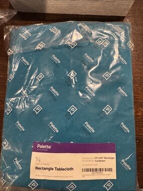 New Palette Caribbean Blue Rectangle Tablecloth